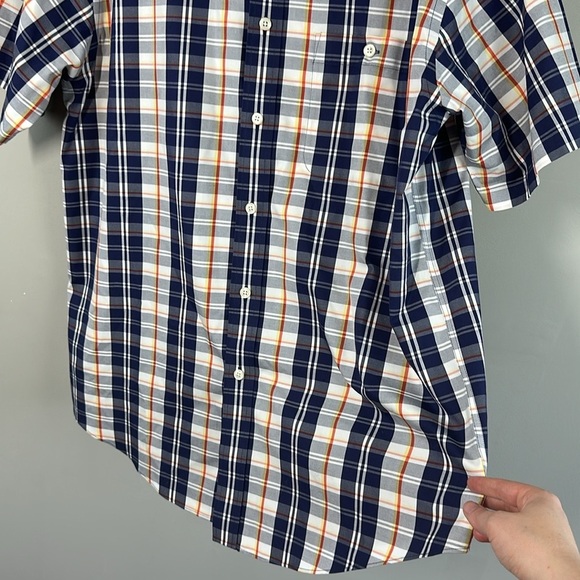 ORVIS Plaid Button Down Short Sleeve Shirt Size L - Picture 10 of 12